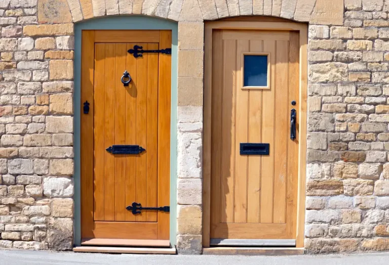 Pair of wooden doors